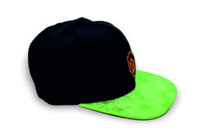 Gorra bicolor verde glitter y negro